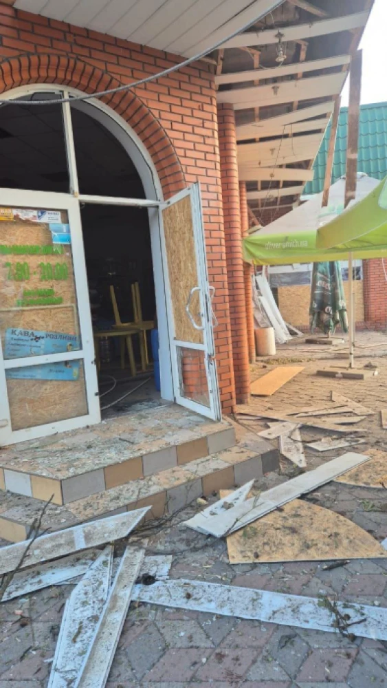 Білозерка після нічного обстрілу / Фото Херсонської ОВА