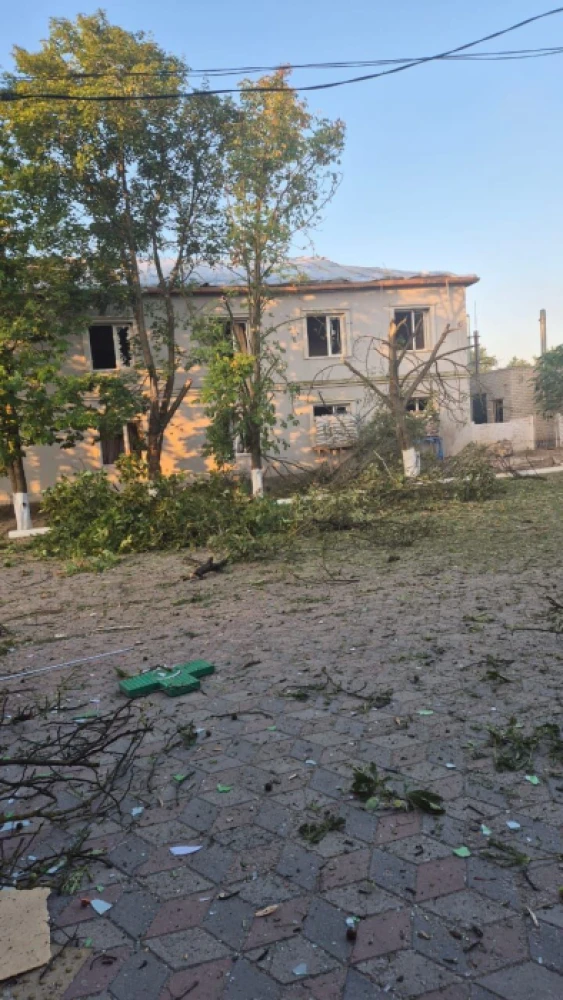 Білозерка після нічного обстрілу / Фото Херсонської ОВА