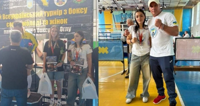 Дарина Орлова з тренером / Херсонська ОВА