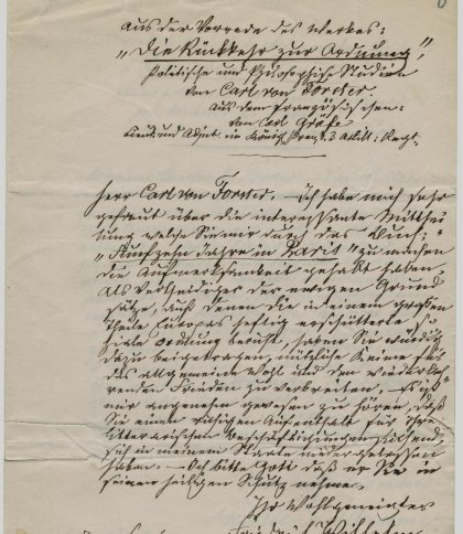 У Львівському держархіві оприлюднили лист прусського короля 1849 року