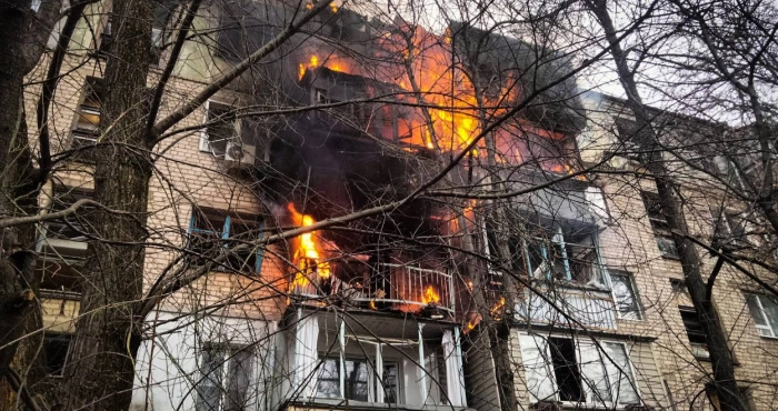 Пожежа в багатоповерхівці / ДСНС Херсон