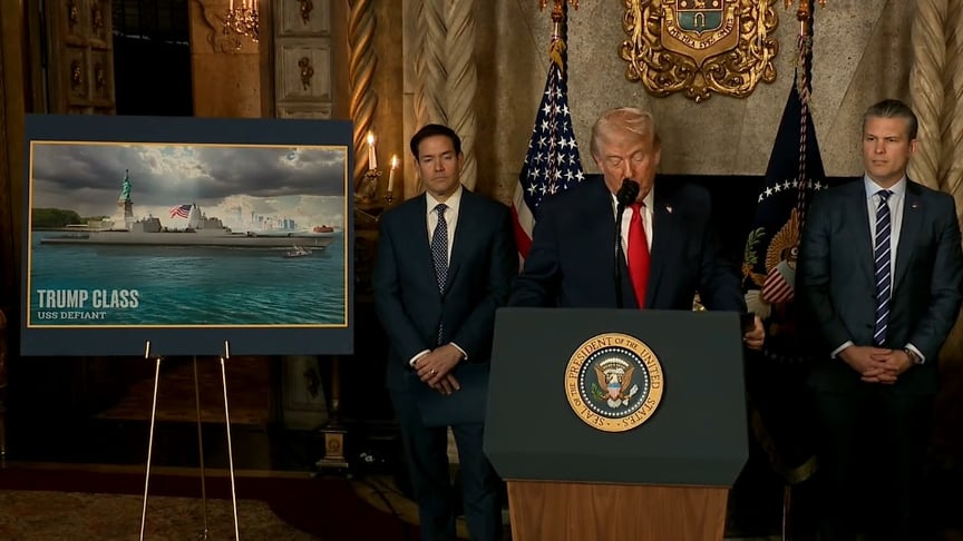 Президент США Дональд Трамп анонсує нові військові кораблі для ВМС США