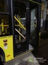 Наслідки нічного обстрілу / Херсонська МВА