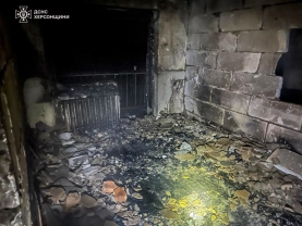 Ліквідація наслідків пожежі / ДСНС Херсонщини