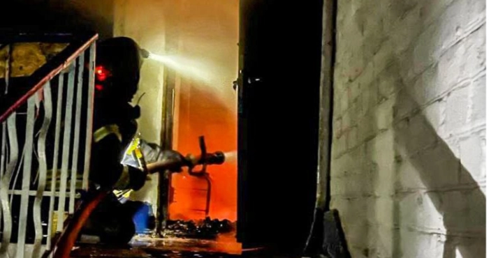 Ліквідація наслідків пожежі / ДСНС Херсонщини