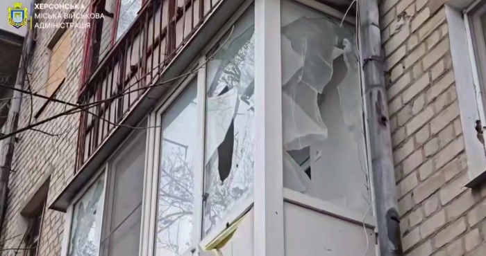 Наслідки обстрілів Херсона / Скриншот відео Херсонської МВА