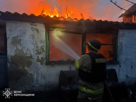 Ліквідація наслідків пожежі / ДСНС Херсон
