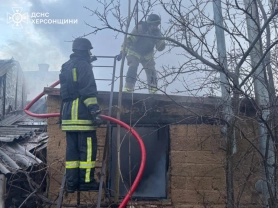 Ліквідація наслідків пожежі / ДСНС Херсон