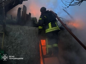 Ліквідація наслідків пожежі / ДСНС Херсон