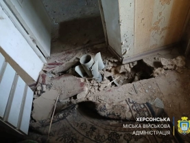 Наслідки ракетного обстрілу / Херсонська МВА