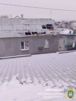 Наслідки ракетного обстрілу / Херсонська МВА