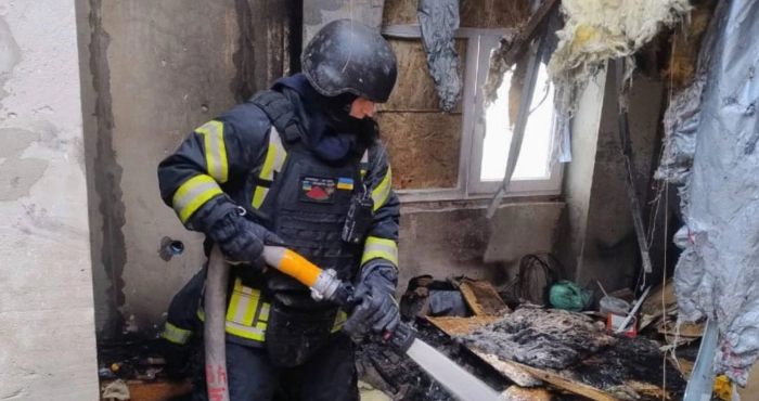 Ліквідація наслідків обстрілу / ДСНС Херсонщини