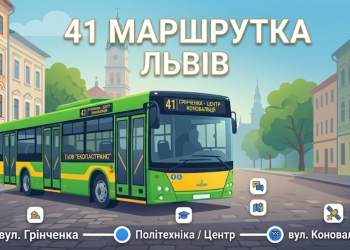 41 маршрут - як їде по Львову