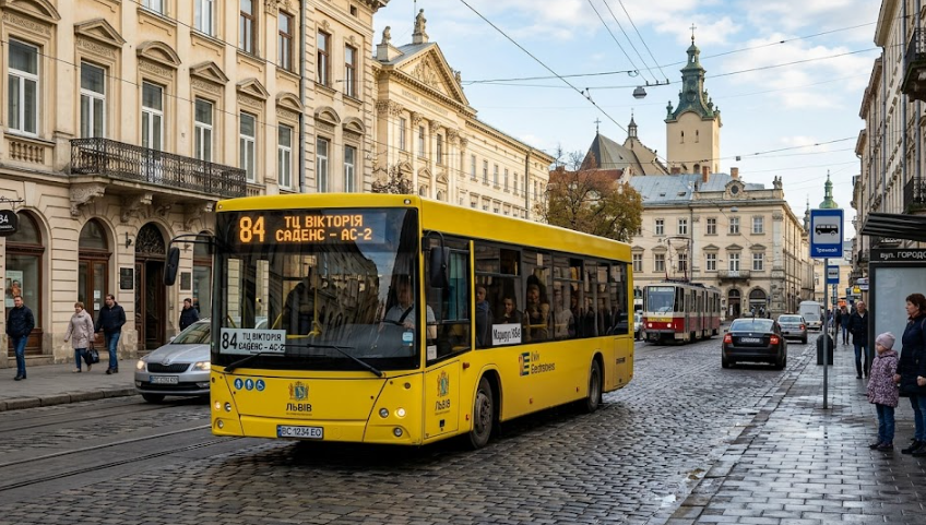 Автобус 84 місто Львів